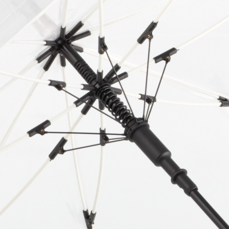 Parapluie transparent avec poignée canne 