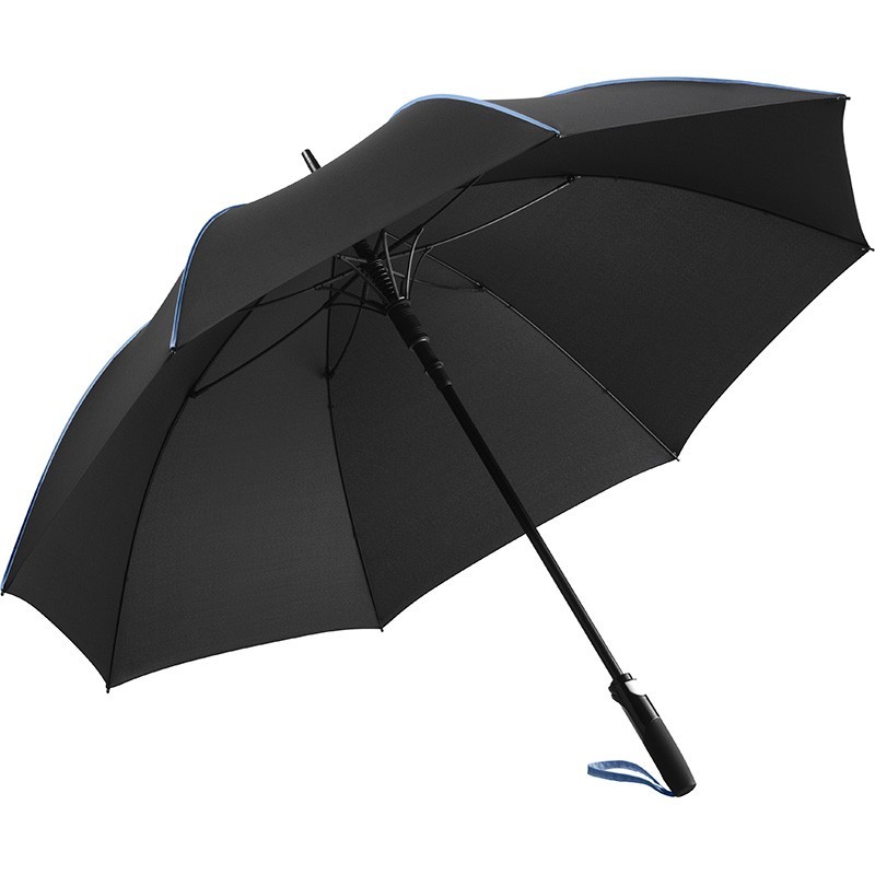Parapluie Classique Passepoils ContrastésFP4399Couleur:noir-bleu