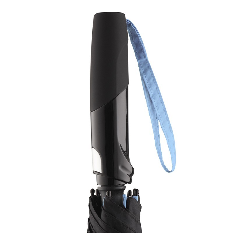 Parapluie Classique Passepoils ContrastésFP4399Couleur:noir-bleu
