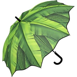 Parapluie droit toile impression tournesol ou feuille 
