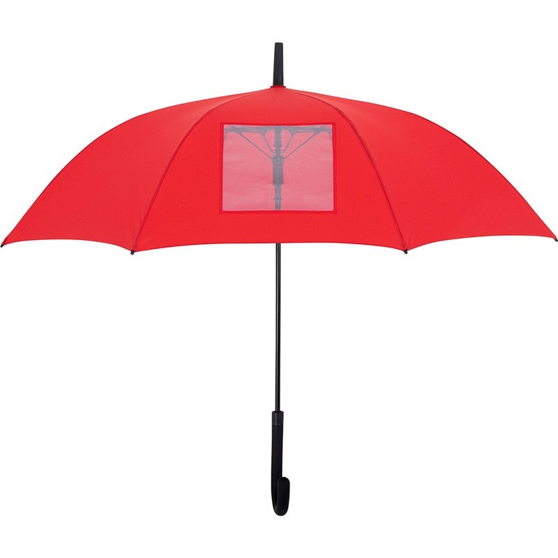 Parapluie publicitaire 105 cm avec fenêtreFP1119Couleur:rouge