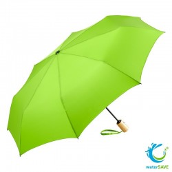 Parapluie de poche poignée droite en bambou 
